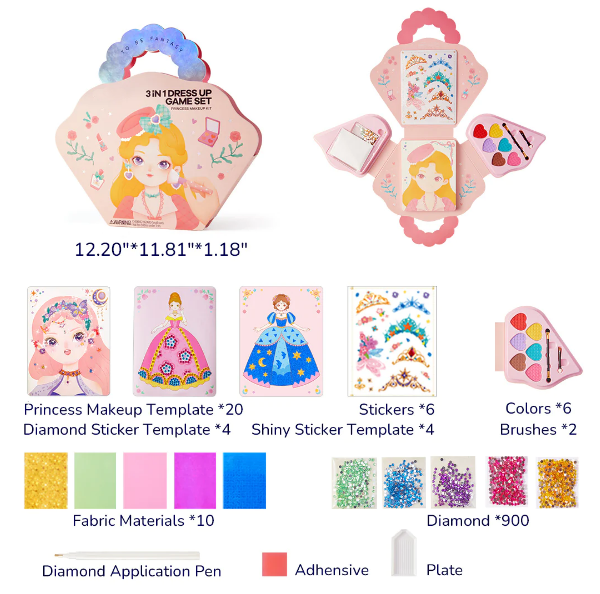 🔥Hot Sale 49% OFF💅Upgraded Girls' Fav.💝Fantasy 3 In 1 Make Up Game Set🎁-8