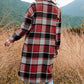 Women's Plaid Print Long Sleeve Warm Tweed Coat-9