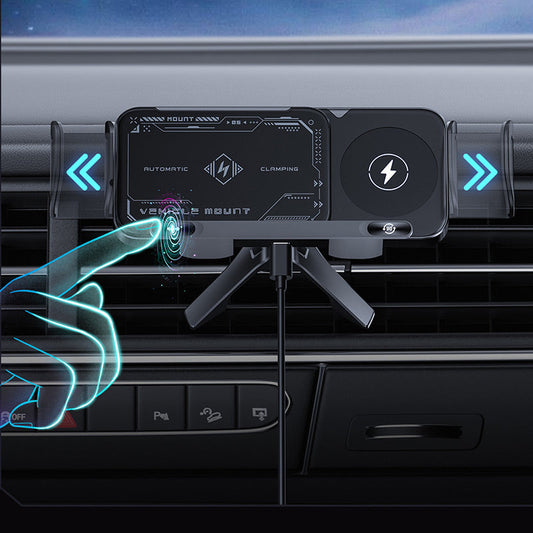 📱Last Day Special Sale 49% OFF⚡High Intelligent Folding Screen Car Wireless Charging Phone Holder