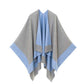 🎁Last Day Promotion 49% Off🔥Women's Elegant Color Block Poncho Wrap for Fall & Winter-10