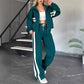 🎉  Early Bird Price🎁Women's Striped Zipper Jacket & Casual Pants 2-Piece Set