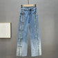 💎2025 HOT SALE👖Women's Jeans With Shiny Rhinestones And Chic Slit✨