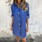 🔥What should I wear tomorrow?👗Women's Casual Denim Lapel Dress🎉Free shipping