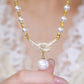 💜 Pearl Concentric Knot Necklace