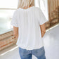 🏆Only £9.99 Last Day Promotion!🎁💖Women's Casual Pleated V-Neck Short-Sleeve Top