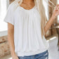 🏆Only £9.99 Last Day Promotion!🎁💖Women's Casual Pleated V-Neck Short-Sleeve Top