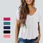 🏆Only £9.99 Last Day Promotion!🎁💖Women's Casual Pleated V-Neck Short-Sleeve Top