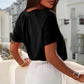 🏆Only £9.99 Last Day Promotion!🎁💖Women's Casual Pleated V-Neck Short-Sleeve Top