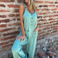🔥Mother's Day Hot Sale 50% OFF🌸Women's Buttoned Casual Versatile Loose Jumpsuit