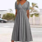 🍀LAST DAY SALE 49% OFF🍀Women’s V-Neck Short Sleeve Long Dresses