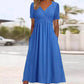 🍀LAST DAY SALE 49% OFF🍀Women’s V-Neck Short Sleeve Long Dresses