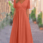 🍀LAST DAY SALE 49% OFF🍀Women’s V-Neck Short Sleeve Long Dresses