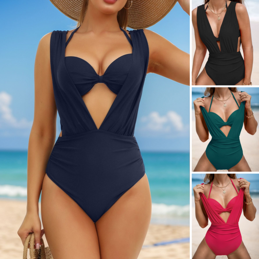 💕Mother's Day Hot Sale 60% off🌸Women's Tie Solid Color Swimsuit 2-PCS Set