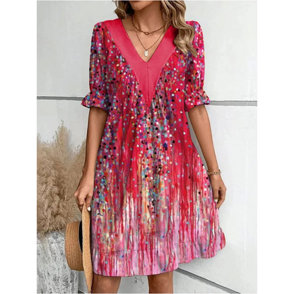 💕Limited Time 50% Off💕Women’s V-Neck Flowy Mini Dress