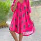 Print V-neck Casual Dress
