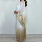 ⏰ Limited Time Offer – 50% Off! 🔥🎉Mesh Mix Dip Dye Loose Flowy Top & Trouser Set