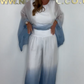 ⏰ Limited Time Offer – 50% Off! 🔥🎉Mesh Mix Dip Dye Loose Flowy Top & Trouser Set