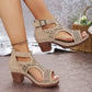 ⏳ Limited time 50% off! 💥Versatile Hollow Out Mid Heel Open Toe Sandals（The more you buy, the higher the discount）