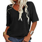 ✨This Week's Special Price ￡10.99💥Women's Solid Color V-Neck T-shirt [On Sale & Quick Shipping!]