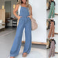🔥Summer Sale 60%✨⛱️Women's Casual Sleeveless Wide-Leg Denim Overall
