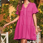 💃2026 Summer Hot Sale 49% OFF🌈Women's V Neck Ruffle Casual A-Line Flowy Swing Shift Dress