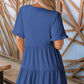 💃2026 Summer Hot Sale 49% OFF🌈Women's V Neck Ruffle Casual A-Line Flowy Swing Shift Dress