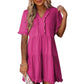 💃2026 Summer Hot Sale 49% OFF🌈Women's V Neck Ruffle Casual A-Line Flowy Swing Shift Dress