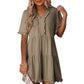 💃2026 Summer Hot Sale 49% OFF🌈Women's V Neck Ruffle Casual A-Line Flowy Swing Shift Dress
