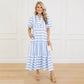 🌸Summer Sale - 50%OFF🌸Women's Summer Striped Loose Casual Elegant Comfortable Short Sleeve Dresses