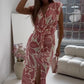 🔥LAST DAY SALE 60% OFF 🌸🌟2025 Sleeveless Print Slit Skirt ✨ Personality Print + Slit Design