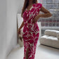 🔥LAST DAY SALE 60% OFF 🌸🌟2025 Sleeveless Print Slit Skirt ✨ Personality Print + Slit Design