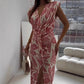🔥LAST DAY SALE 60% OFF 🌸🌟2025 Sleeveless Print Slit Skirt ✨ Personality Print + Slit Design
