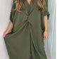 💖Limited Sale 50% OFF💖Short Sleeve Maxi Dress With Knot Detail