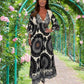 💖Big price reduction！🔥💖Women's Retro Boho Deep V-Neck Maxi Dress🔥