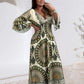 💖Big price reduction！🔥💖Women's Retro Boho Deep V-Neck Maxi Dress🔥