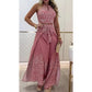 ⏰LAST DAY! 50% OFF💥Women’s Retro Ethnic Halter Top & Wide Leg Pants Set