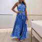 ⏰LAST DAY! 50% OFF💥Women’s Retro Ethnic Halter Top & Wide Leg Pants Set