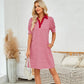 💕What should I wear tomorrow?💕Women's Casual V-Neck Striped Dress