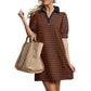 💕What should I wear tomorrow?💕Women's Casual V-Neck Striped Dress
