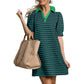 💕What should I wear tomorrow?💕Women's Casual V-Neck Striped Dress