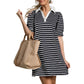 💕What should I wear tomorrow?💕Women's Casual V-Neck Striped Dress