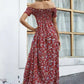 👗Summer Sale 50% OFF🌹Women's Elegant Floral Off-Shoulder Dress