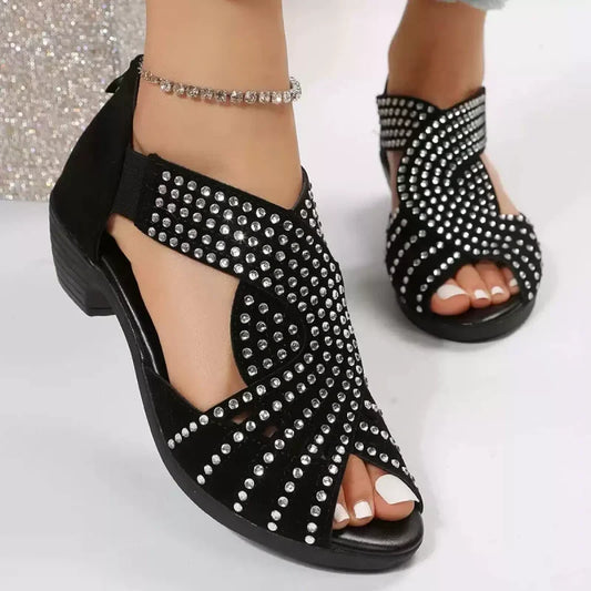 🔥Last Day Promotion 60% OFF-Women's Retro Open Toe Thick Heel Sandals