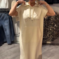 🔥Factory Direct Sales🌸Women’s Solid Short-Sleeve Hooded Long Dress💐