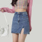 💖LAST DAY SALE 60% OFF💖Women's High Waisted Slit Denim Short Skirts