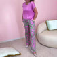 🌞2025 Summer Sale🌺🔥Top & Printed Wide-Leg Pants 2-Piece Set