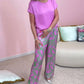 🌞2025 Summer Sale🌺🔥Top & Printed Wide-Leg Pants 2-Piece Set