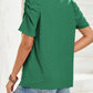 🔥Hot Sale 49%💥Women's Hollow Pleated Short Sleeves Square Neck Knit T Shirts Tops