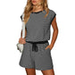 🎁Last Day Sale 49% OFF🔥Women's striped top with long sleeves Shorts 2-piece set