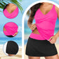 🔥Last Day Promotion 50% OFF🔥💝🌊Cross-Back Strap Top with Lined Skirt Separates Swimmsuit